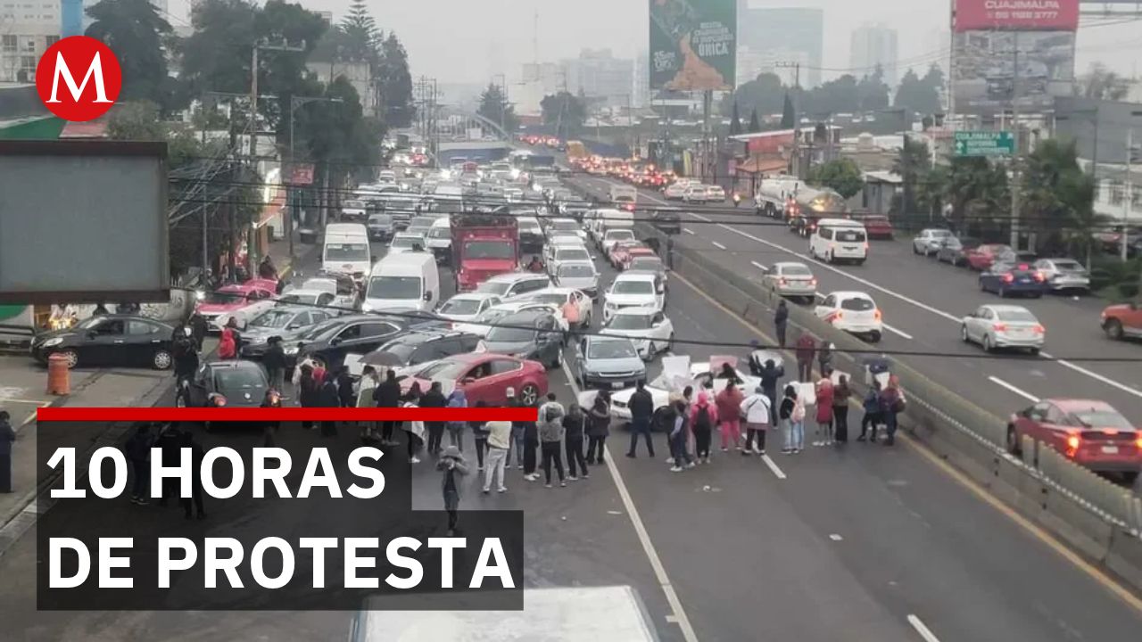 Colectivo Mariposas bloquea la carretera México-Toluca por 20 desaparecidos