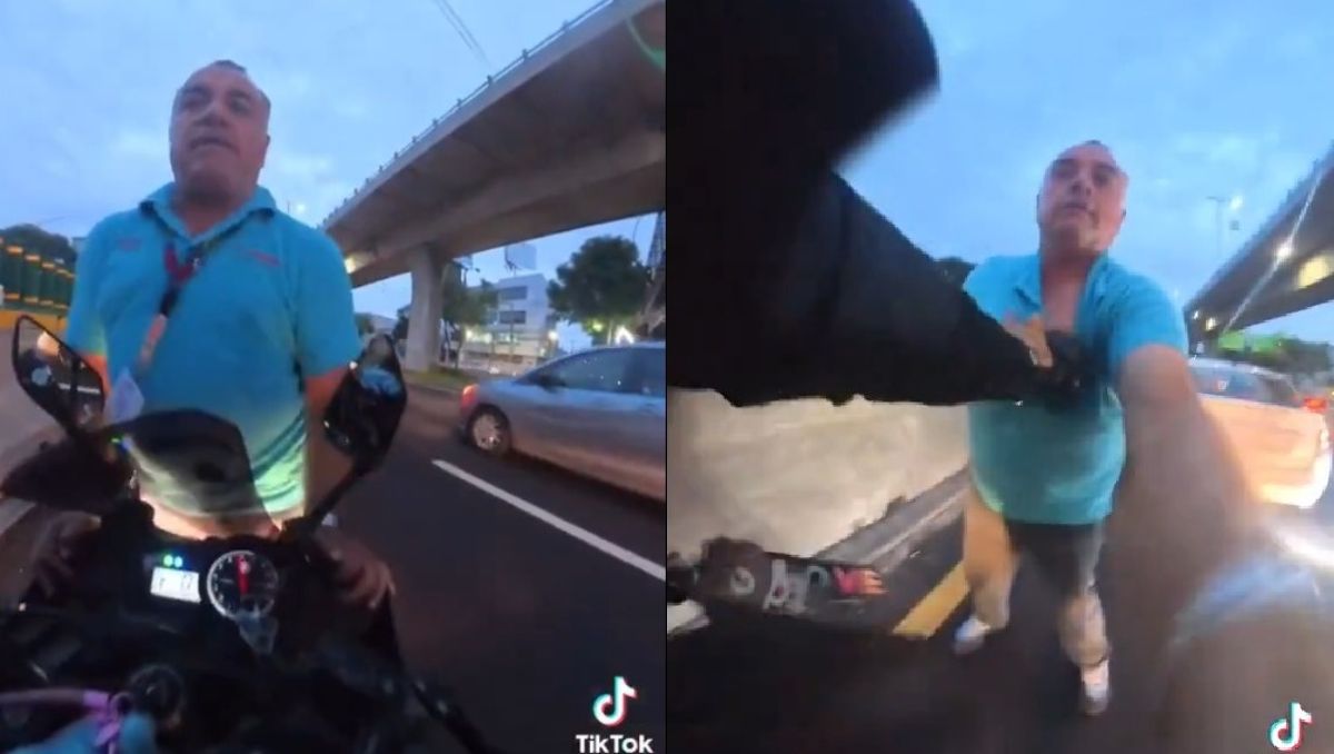 La Fiscalía de Edomex busca al hombre por la agresión contra la motociclista. | Foto: RRSS
