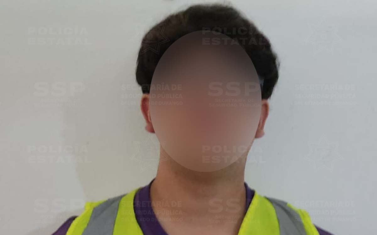 El joven fue detenido por la policía estatal de durango. | Foto: Especial