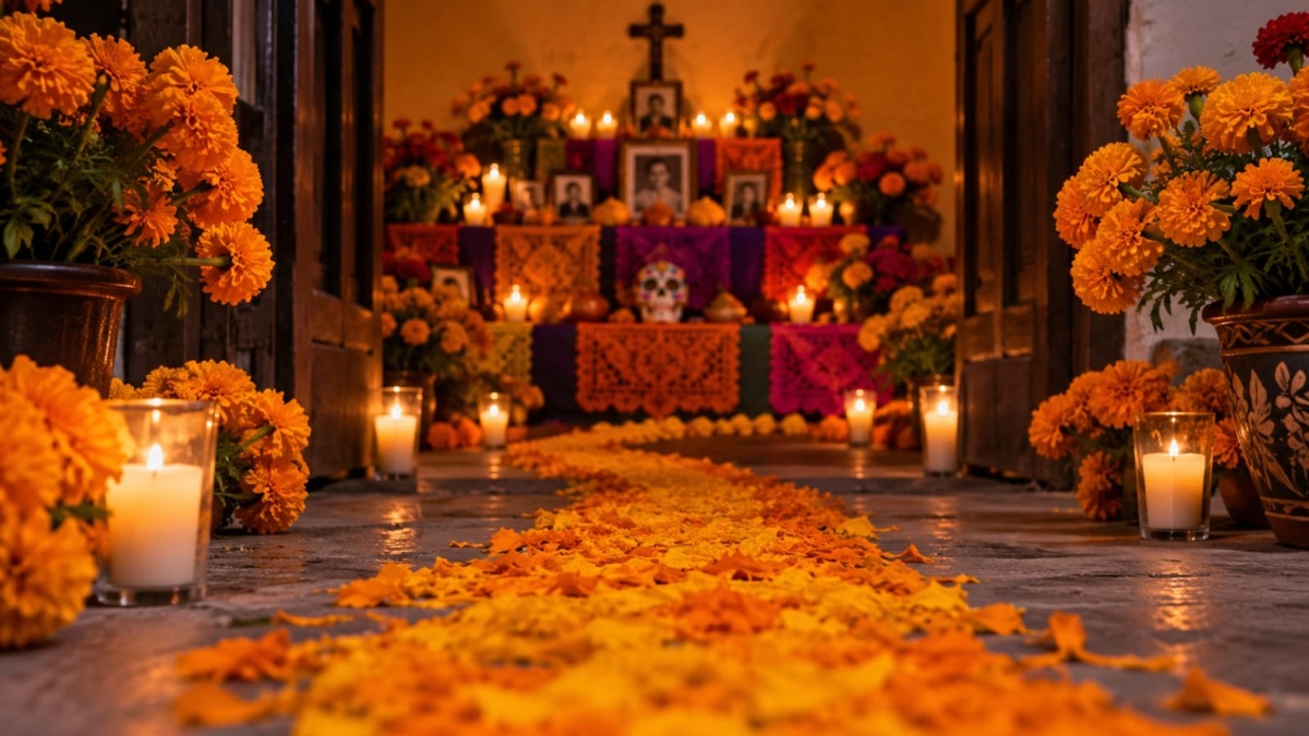 ¿Por qué se pone un camino de cempasúchil en las ofrendas de Día de Muertos? Éste es su significado REAL (Foto: IA M2)