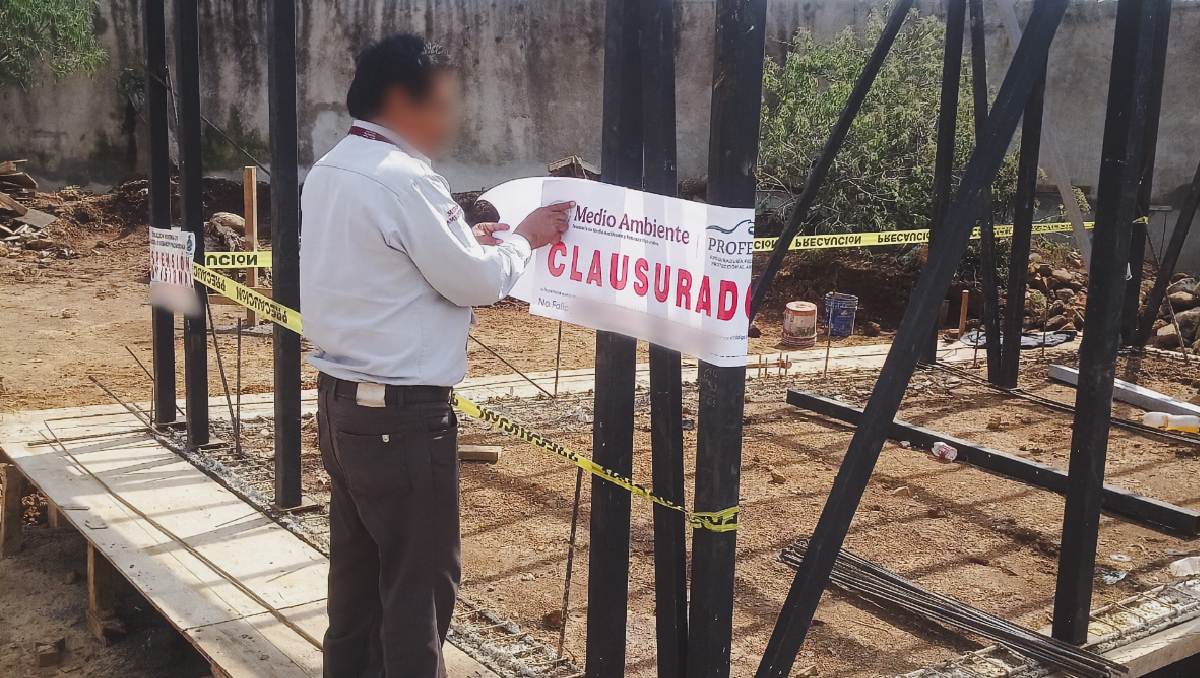 Profepa clausuró el desarrollo turístico por falta de autorización ambiental. |  Fotos: Cortesía Profepa