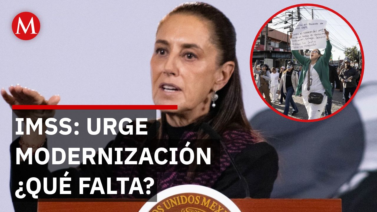 Sheinbaum urge digitalizar el IMSS y pide cambios al sindicato