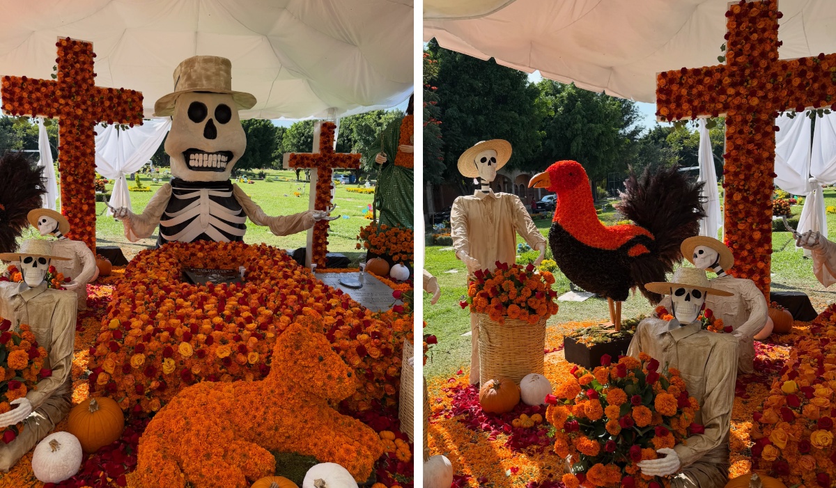 Tumba de 'El Mencho' decorada con motivo del Día de Muertos | Foto: Especial