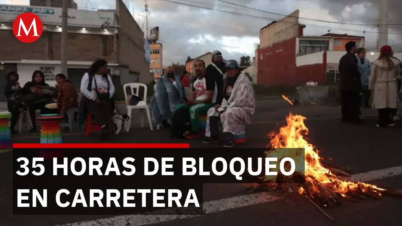 Colectivo Mariposas bloquea la carretera México-Toluca y exige avances