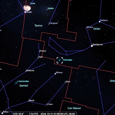 Lluvia de estrellas Oriónidas se verá las primeras horas del 21 de octubre