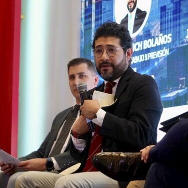 Marath Bolaños López, secretario del Trabajo y Previsión Social , durante su participación en la Semana Económica de Francia en México.| X @marathb