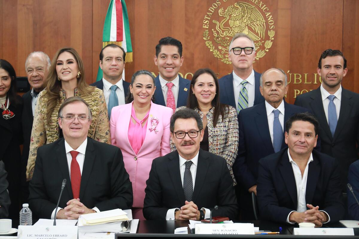 Marcelo Ebrard afirmó que las revisiones anuales del T-MEC reducirán progresivamente los temas pendientes con EU y Canadá. | Foto: Giselle Soriano