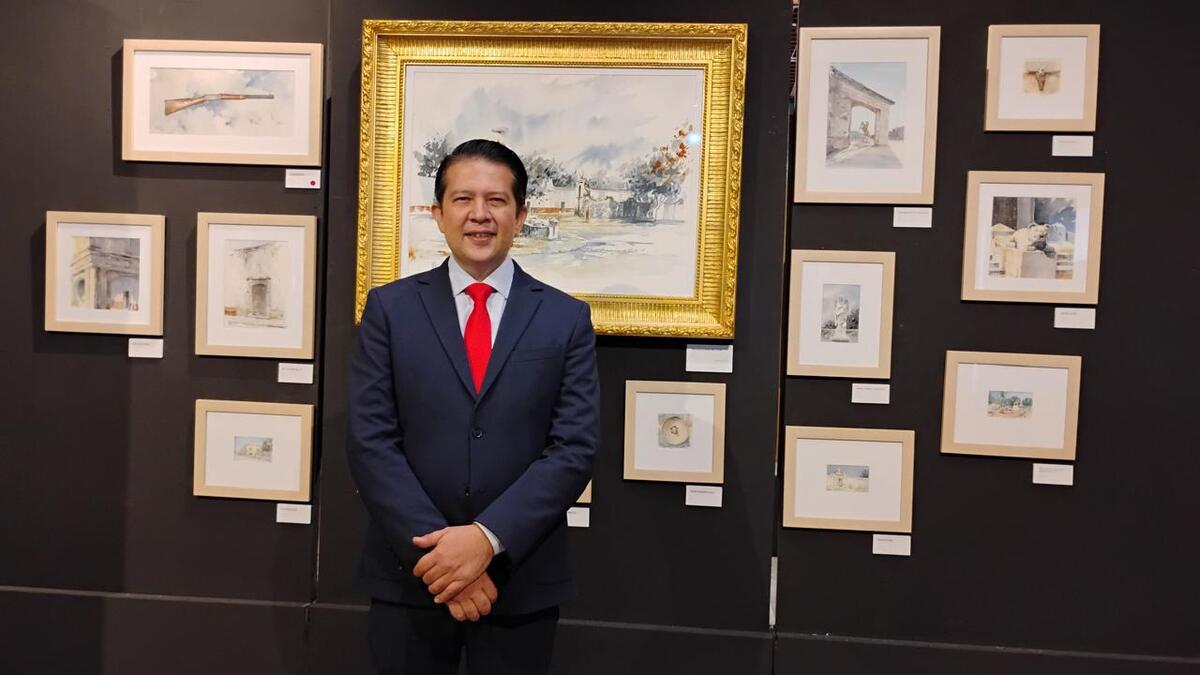 El pintor Rodrigo Chávez. (Foto: Leticia Sánchez Medel)