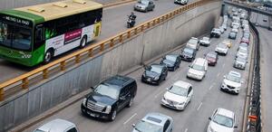 fotos del Tráfico vehicular en la CdMx.