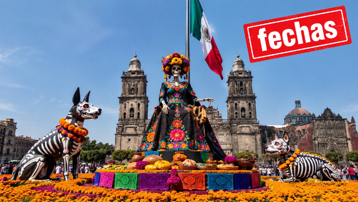 El Zócalo de la CdMx se prepara para celebrar el Día de Muertos | IA DISCOVER