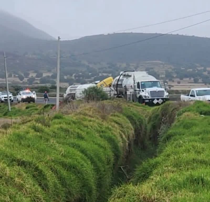 Accidente en la carretera Pachuca-Ciudad Sahagún. (Cortesía)