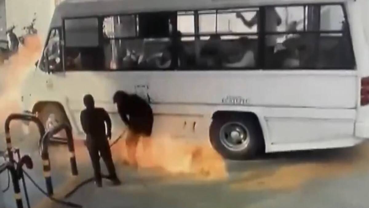 El percance ocurrió en una gasolinera ubicada en la colonia Villas de Guadalupe Xalostoc.