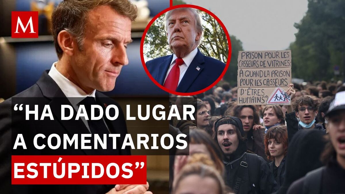 ¿Protestas manipuladas en Francia? Macron responde a las publicaciones de Donald Trump
