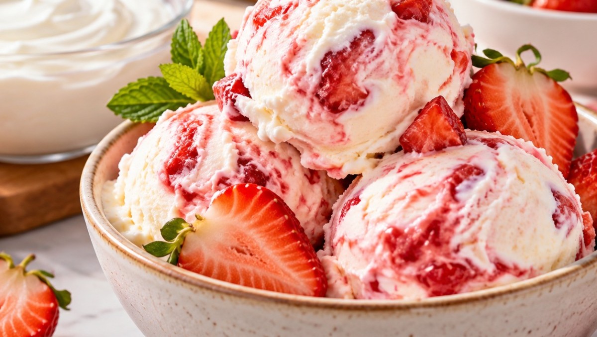 Receta de helado de yogur griego | IA Discover