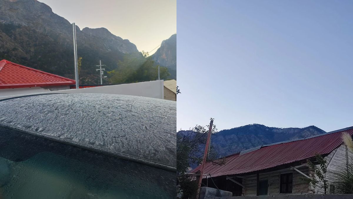 Se observó escarcha de hielo sobre los vehículos. Especial