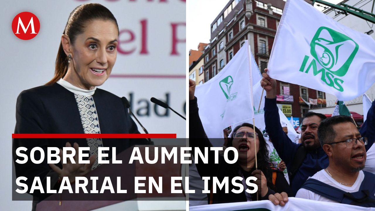 Sheinbaum celebra aumento salarial del 8% para trabajadores del IMSS