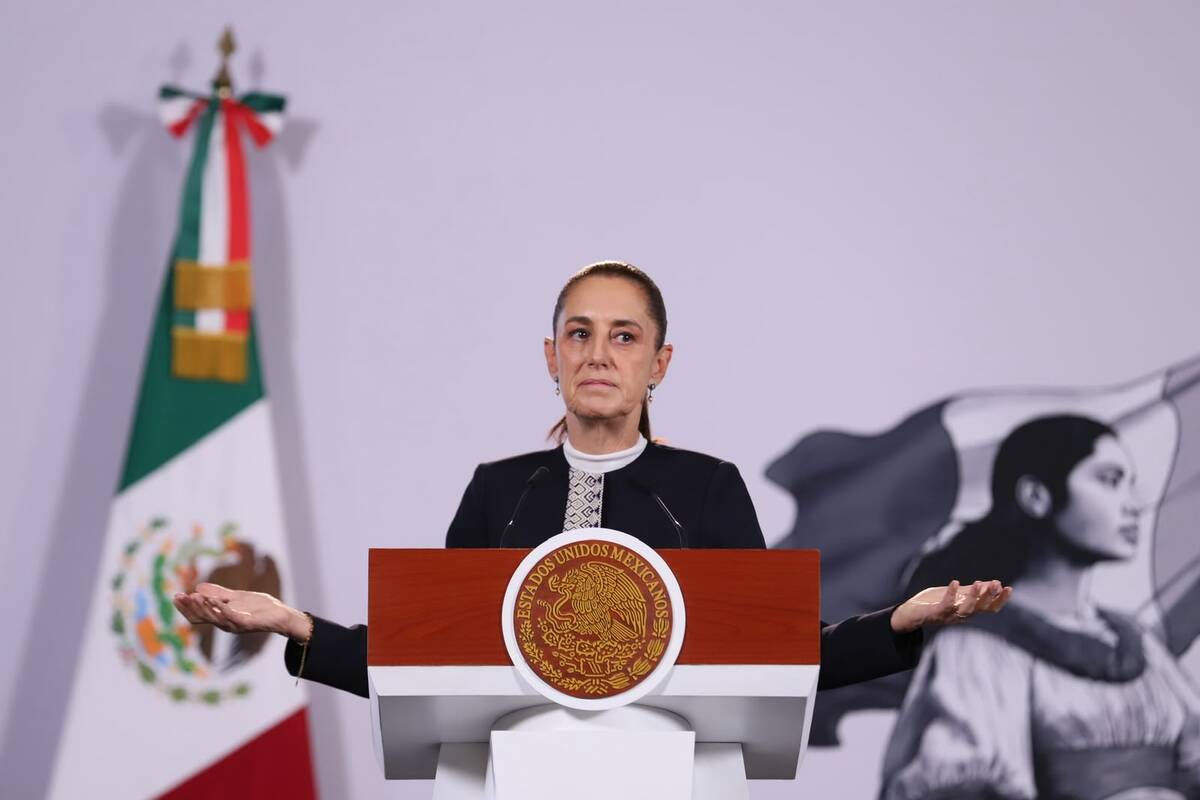 Sheinbaum criticó la presencia del PAN en movilizaciones de trabajadores del IMSS. | Foto: Octavio Hoyos