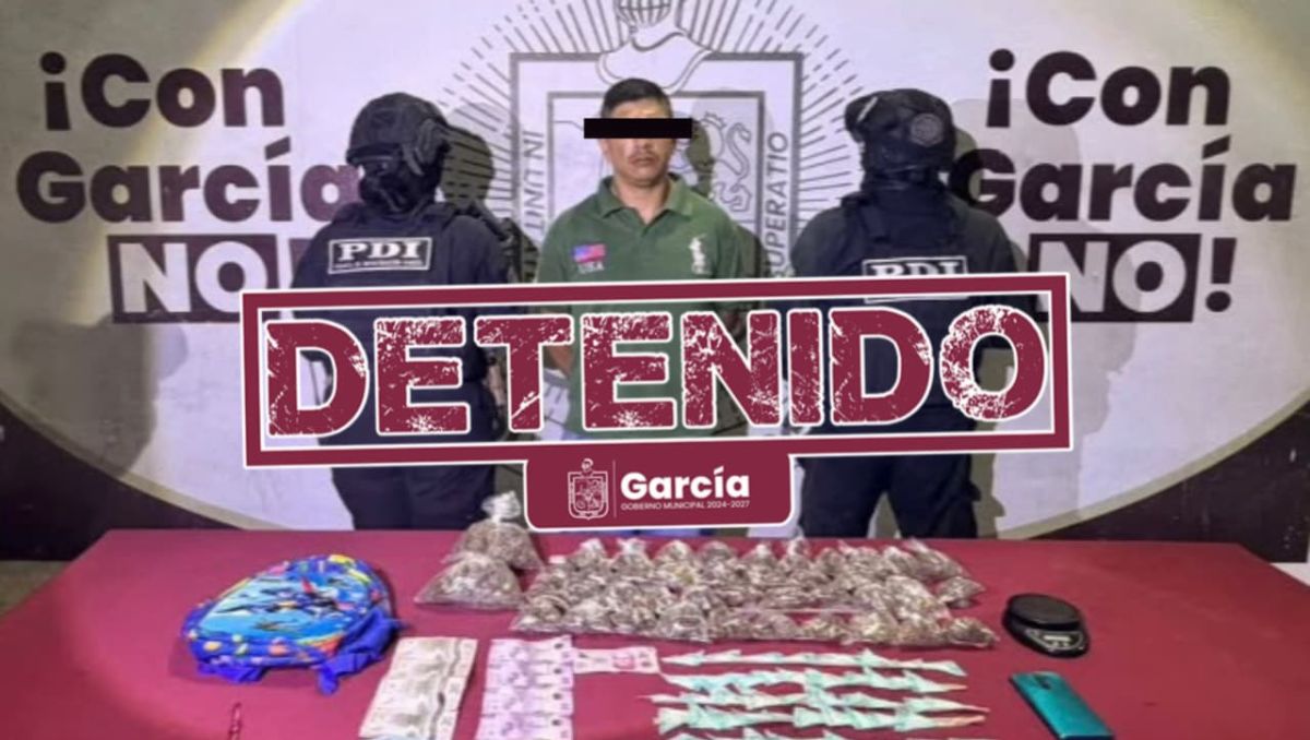 El detenido fue trasladado a las instalaciones de la Secretaría de Seguridad de García. Especial