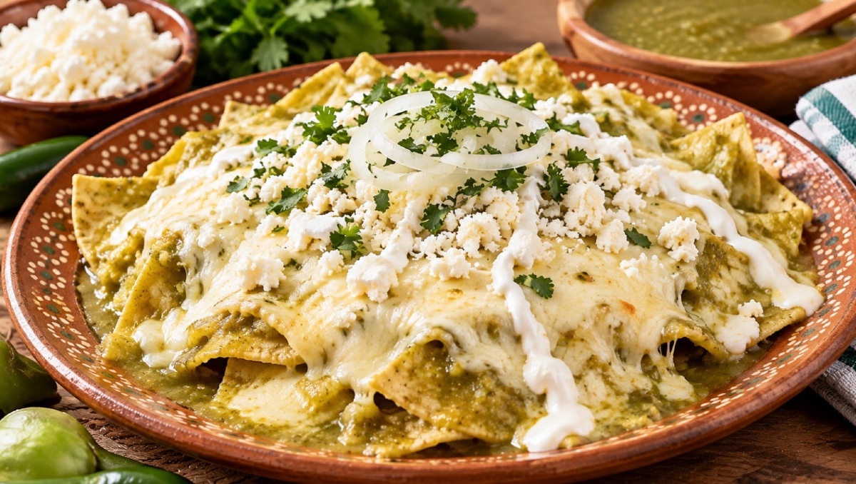 Receta paso a paso de chilaquiles suizos. | IA