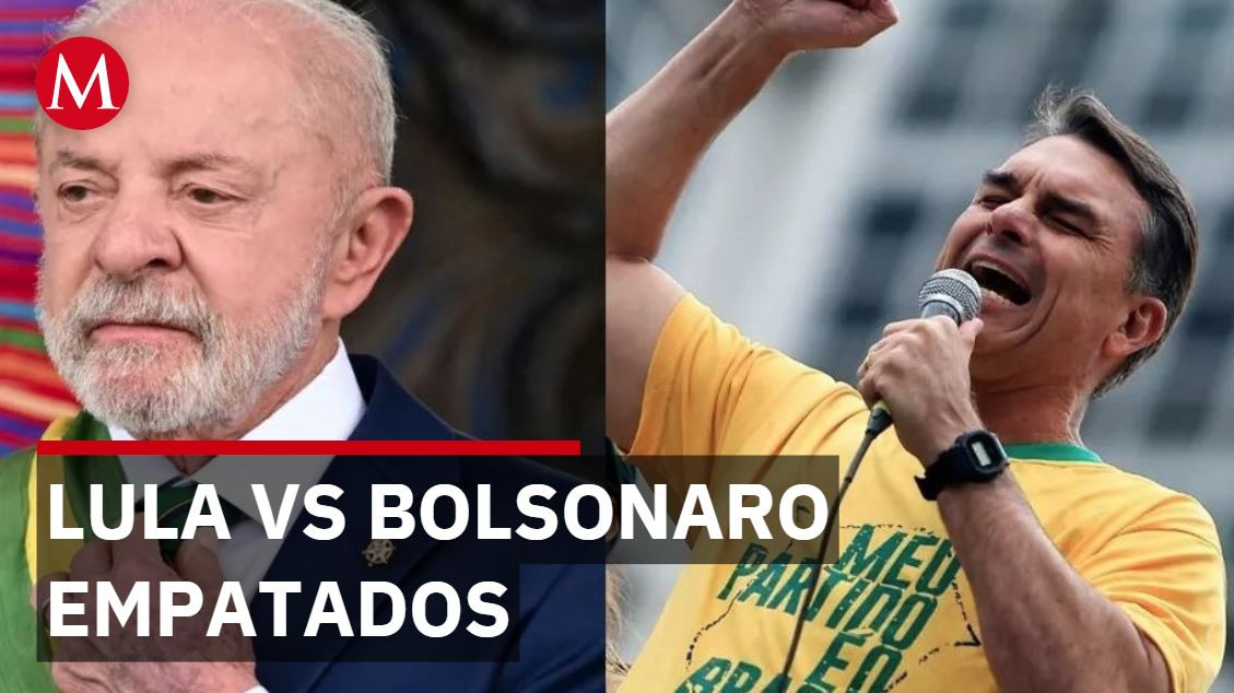 Lula y Flavio Bolsonaro empatan rumbo a segunda vuelta en Brasil