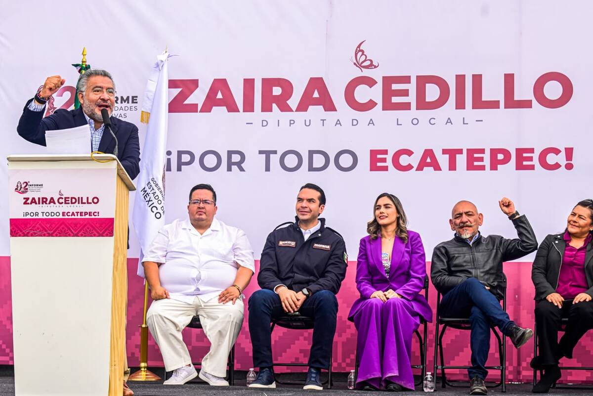 Duarte asistió al informe de la diputada Zaira Cedillo Silva. | Especial