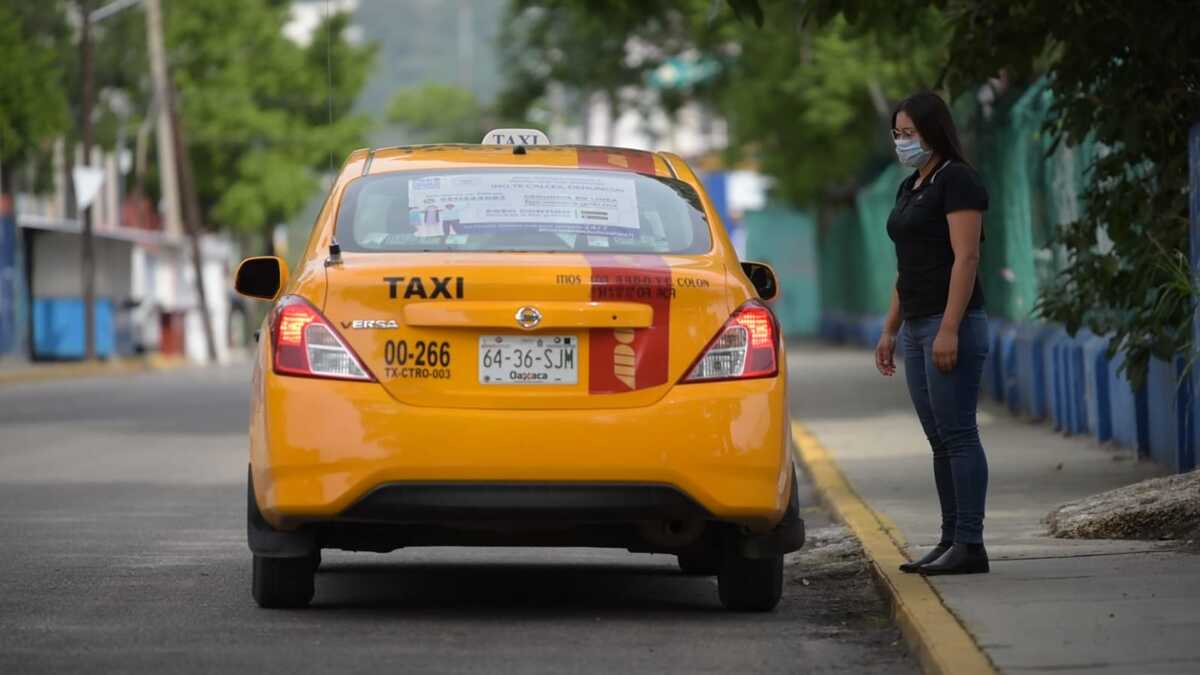 Taxis de aplicación en Oaxaca. | Foto: Especial