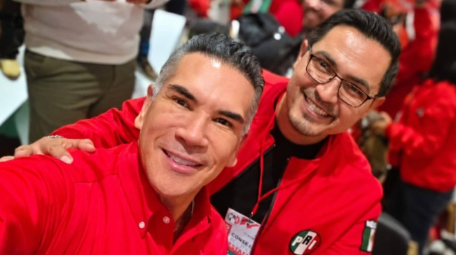 Alejandro 'Alito', dirigente nacional y Tadeo Sánchez, presidente del PRI en León. | PRI León.