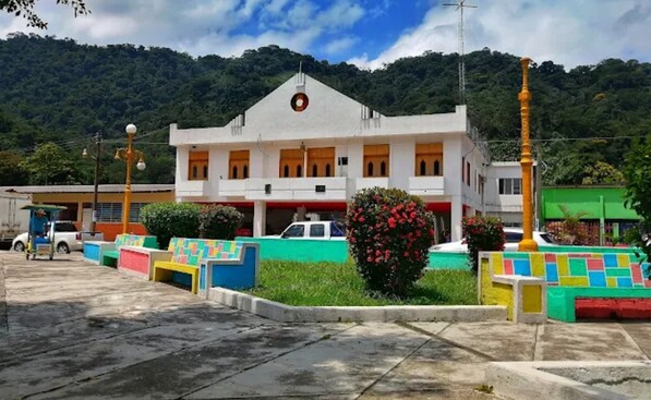 Parque Central de Ostuacán, en Chiapas.