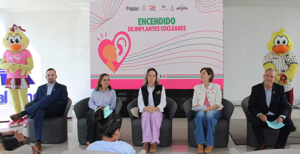 Dos niñas recibieron implantes cocleares en Torreón mediante un programa conjunto del DIF Coahuila y el Hospital Angeles.