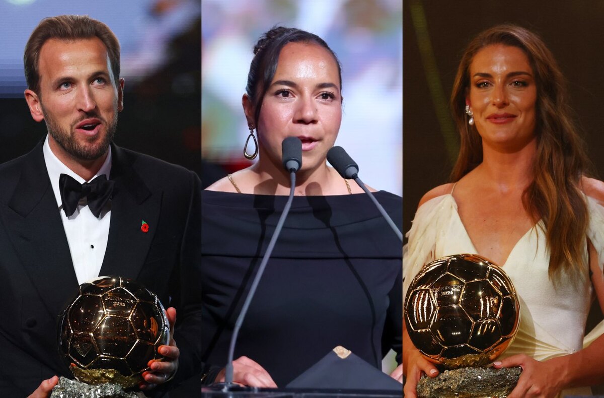 Harry Kane, Charlyn Corral y Alexis Putellas en el Balón de Oro 2026 (Reuters/EFE)