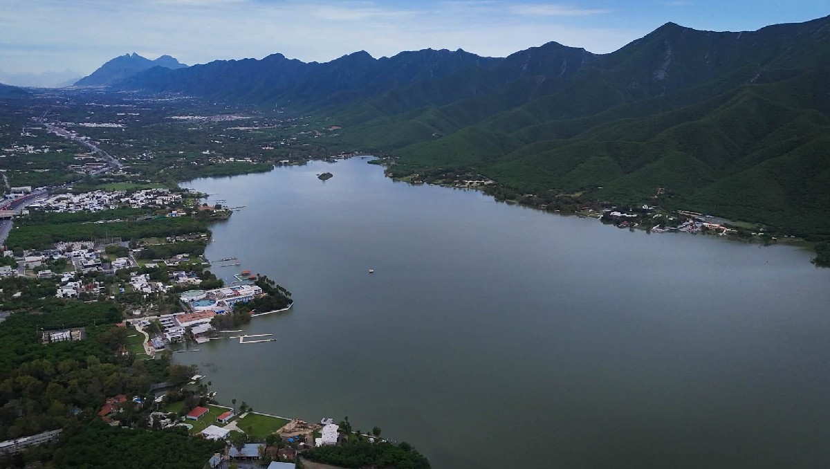 Así luce la presa 'La Boca' en el muncipio de Santiago, Nuevo León | Especial