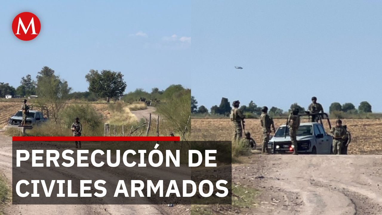 Marina persigue a civiles armados y asegura un vehículo en Guasave