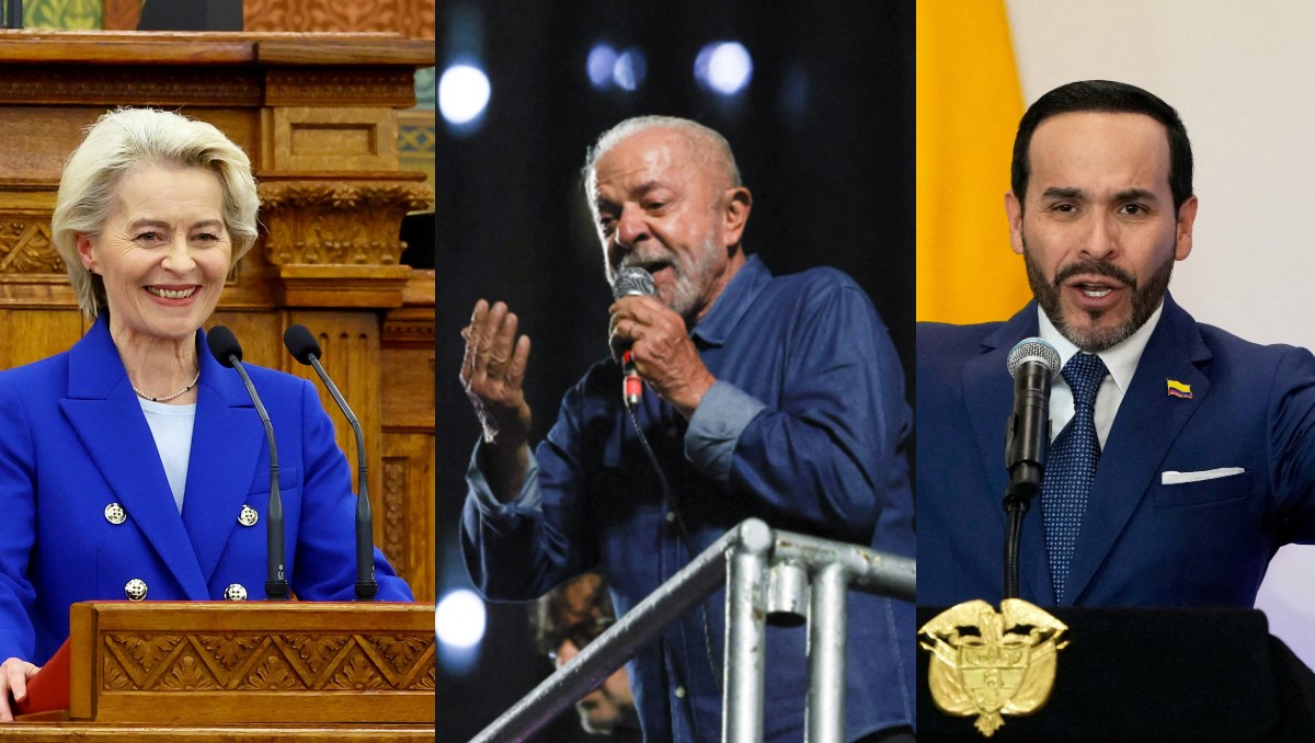 Ursula Von der Leyen, Lula da Silva y Abelardo de la Espriella. | Reuters