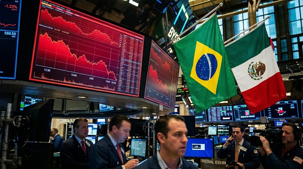 La victoria de Lula provocó la caída de la bolsa brasileña. Analistas advierten sobre los riesgos cambiarios que enfrentaría México. Foto: Milenio IA.