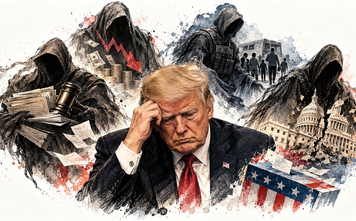 El destino de Trump depende de las investigaciones del Congreso ante la victoria de la oposición. | Diseño: Rafael Mejía creada con IA