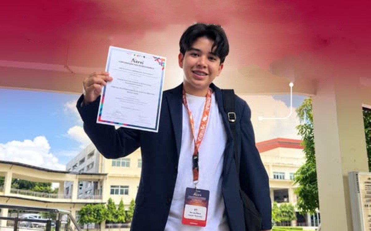 Estudiante de Tampico gana premio internacional de ciencia en Tailandia. | Especial
