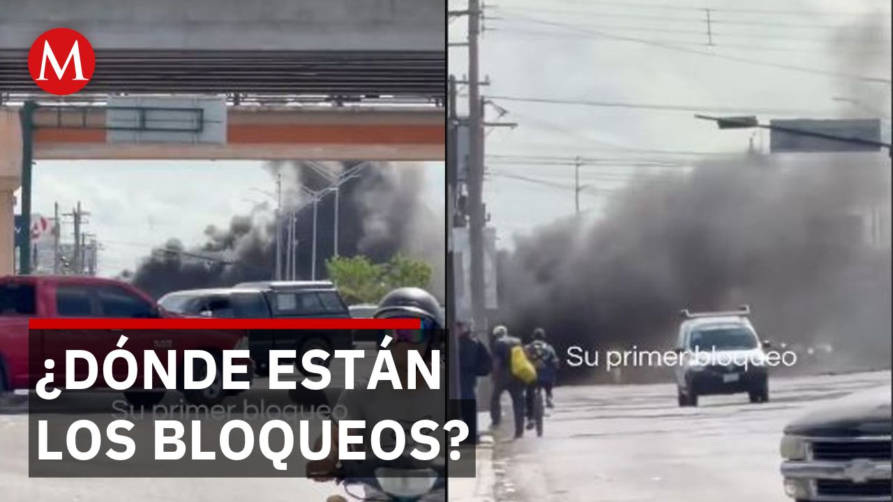Bloqueos con pipa incendiada cierran carretera federal 85 en Tamaulipas