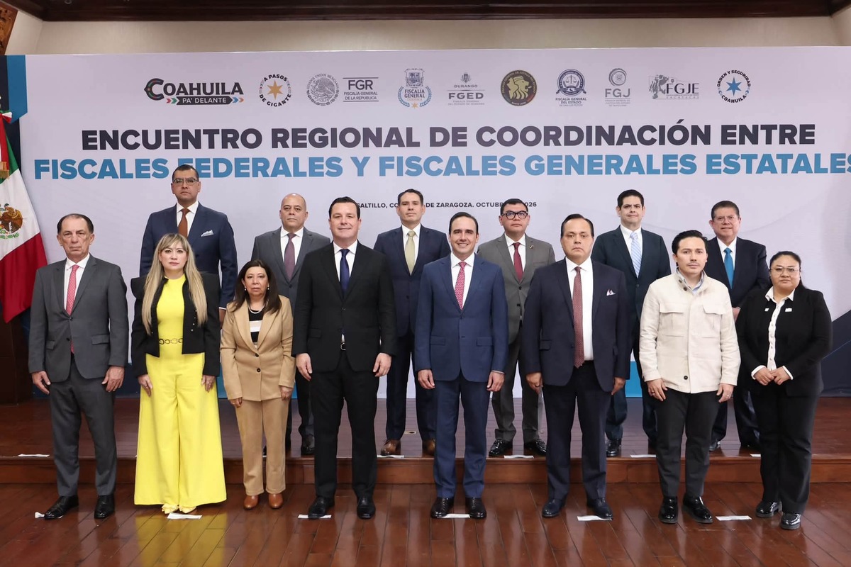Manolo Jiménez encabeza coordinación de fiscalías del noreste. | Foto: cortesía Gobierno de Coahuila.