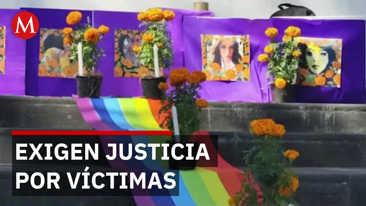 Ofrenda en Cuernavaca recuerda a víctimas de feminicidio y transfeminicidio