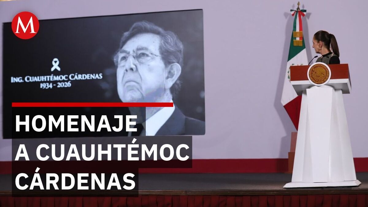 Rinden homenaje a Cuauhtémoc Cárdenas en 'La Mañanera'