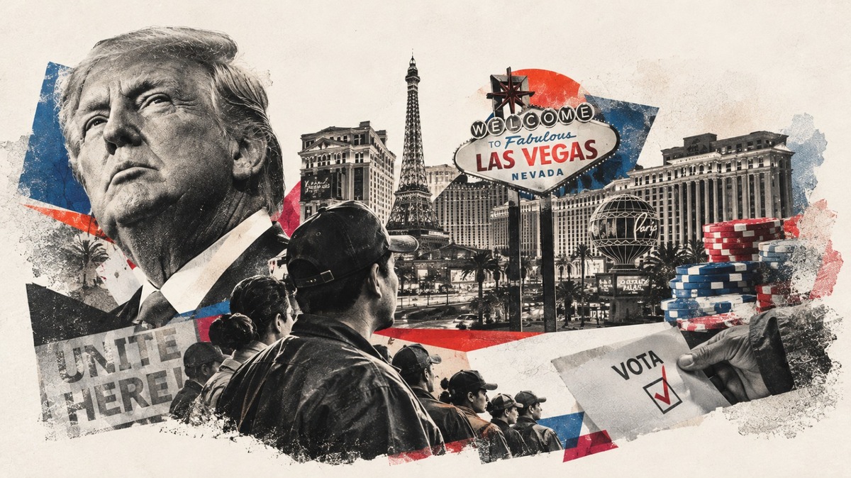 Trabajadores latinos denuncian a poderoso sindicato de casinos de Las Vegas. | Creada con IA
