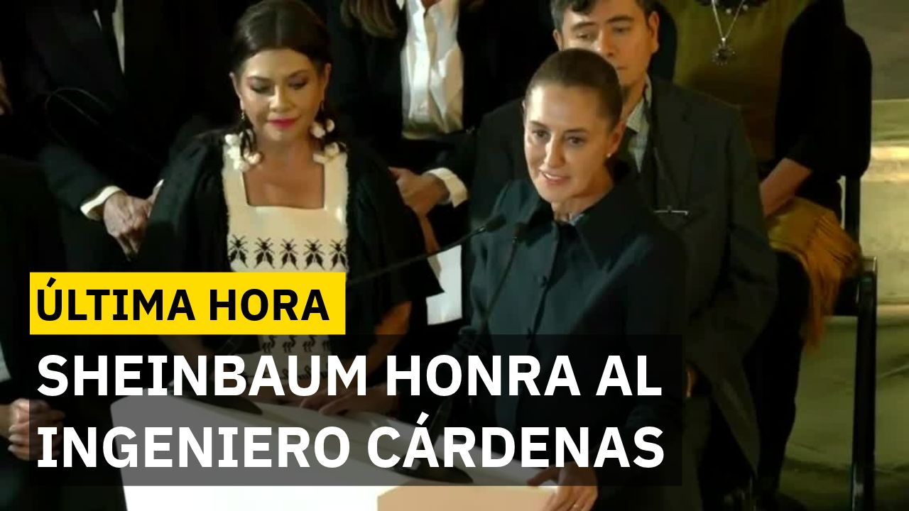 Claudia Sheinbaum dedica unas palabras a Cuauhtémoc Cárdenas en Bellas Artes