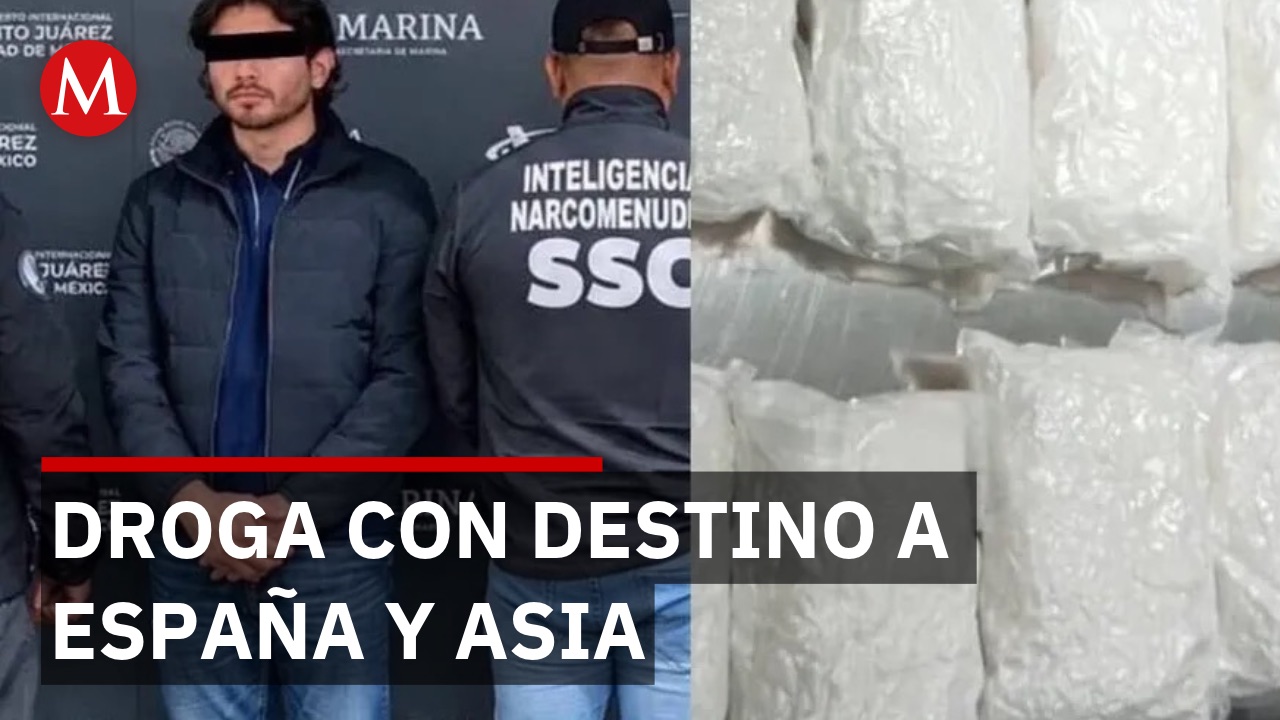 Detienen a 4 personas con 40 kilos de droga en el AICM