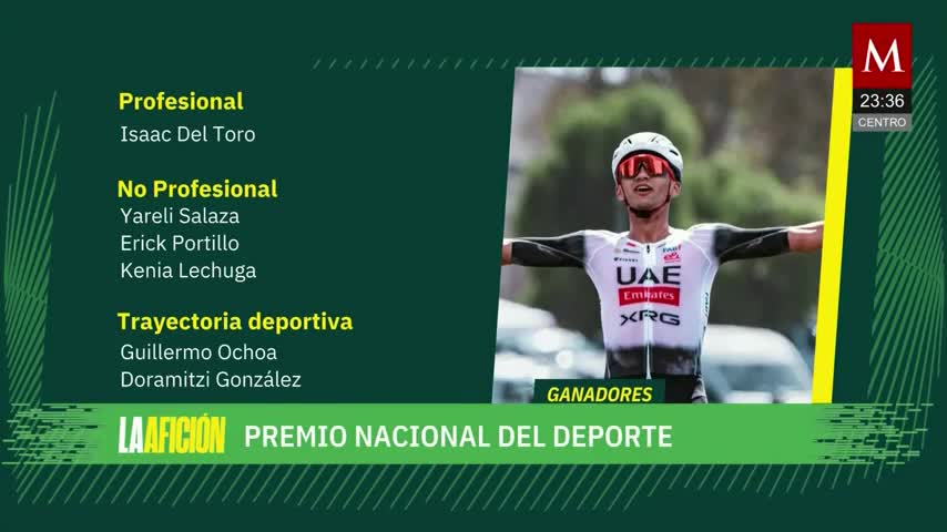 Isaac del Toro gana el Premio Nacional del Deporte | Milenio Noticias: La Afición, 29 de octubre de 2026